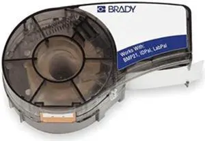 BRADY M21-750-461 Label Tape Cartridge, Black/White, Labels/Roll: Continuous