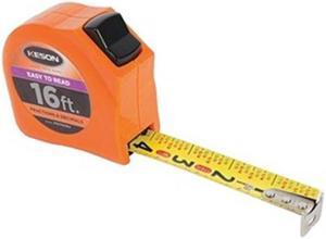 Keson Tape Measure,1 In x 16 ft,Orange,In./Ft.  PGTFD16V