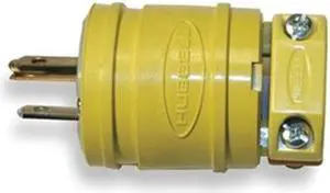 HUBBELL WIRING DEVICE-KELLEMS HBL1447 Straight Blade Plug, 5-15P, 15 A, 125V