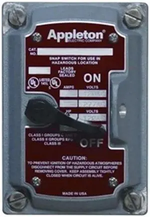 Cover/Chamber/Switch , 2-Pole, 1 Gang, 20A