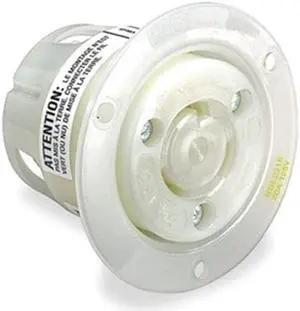 HUBBELL WIRING DEVICE-KELLEMS HBL2616 Flanged Locking Receptacle, L5-30R, 30 A,