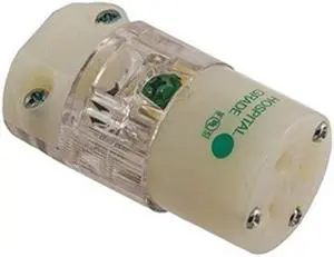 HUBBELL WIRING DEVICE-KELLEMS HBL8219CT Straight Blade Connector, 5-15R, 15 A,