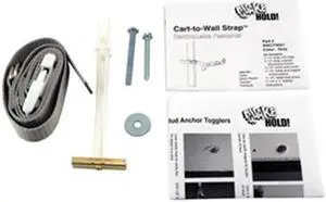 QUAKEHOLD! RW.CTW.G.1 Cart-to-Wall Strap,Gray