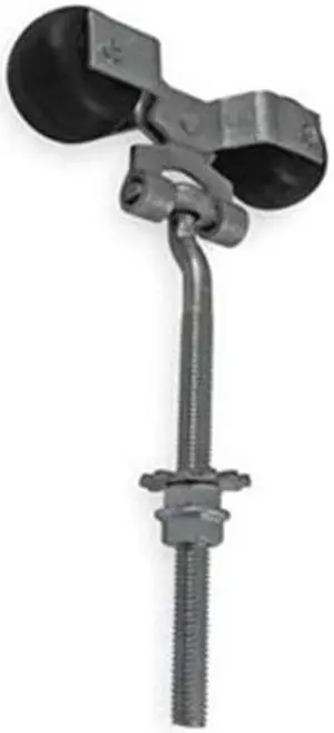 ZORO SELECT 1XMZ1 Door Hanger Kit, 6"L x 2"W, 2PK