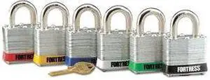 FORTRESS 1803BLK Lockout Padlock,KD,Black,1-1/4"H