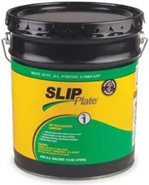 SLIP PLATE SLIP1-5GB Dry Film Lubricant, 5 gal., Pail, Mineral Spirits, Black