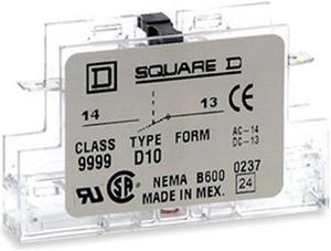 SQUARE D 9999D10 Auxiliary Contact,1 NO