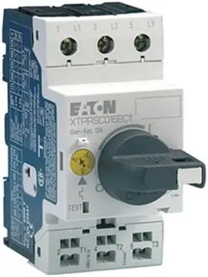 EATON XTPR004BC1 Manual Motor Protector,4A,Rotary,Frame B