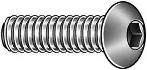 KERR LAKESIDE 25F62KBC 1/4"-28 Socket Head Cap Screw, Button, Black Oxide Alloy