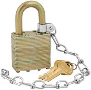 MASTER LOCK 6001NLFCNUS Padlock, Keyed Different, Standard Shackle, Rectangular