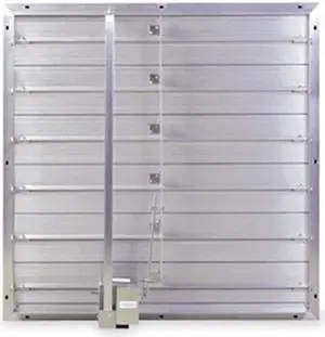 Damper, Motorized, 30 In, Aluminum