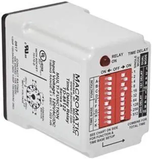 MACROMATIC TD-88162 Multifunction Time Delay Relay, Octal, Multi Function, 16