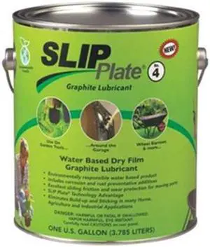 SLIP PLATE SLIP4-4X1G Dry Film Lubricant, 1 gal., Can, Water, Black