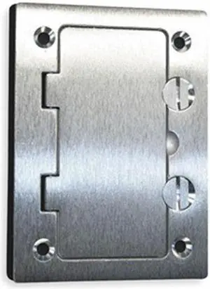 HUBBELL WIRING DEVICE-KELLEMS SA3826 Box Cover, Floor Box Type, 2 Gang, Aluminum