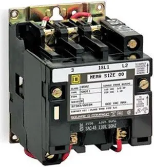 SQUARE D 8502SCO2V03 240VAC Non-Reversing Magnetic Contactor 3P 27A NEMA 1