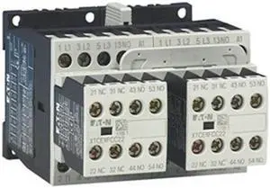 EATON XTCR009B21A IEC Magnetic Contactor, 3 Poles, 120V AC, 9 A, Reversing: Yes