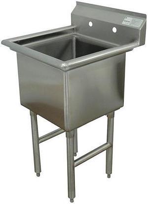 ADVANCE TABCO FC-1-1818-X Scullery Sink 18 in x 18 in, 1, 2, Floor Mount, 304