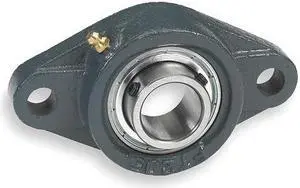 DAYTON 3FCW4 Flange Bearing,2-Bolt,Ball,2" Bore