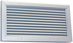 DAYTON 6WRK5 Door Louver,6-1/8 H,12-1/4W,Aluminum