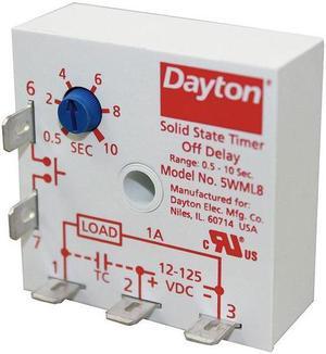 DAYTON 5WML8 Encapsulated Timer Relay,1A,Solid State