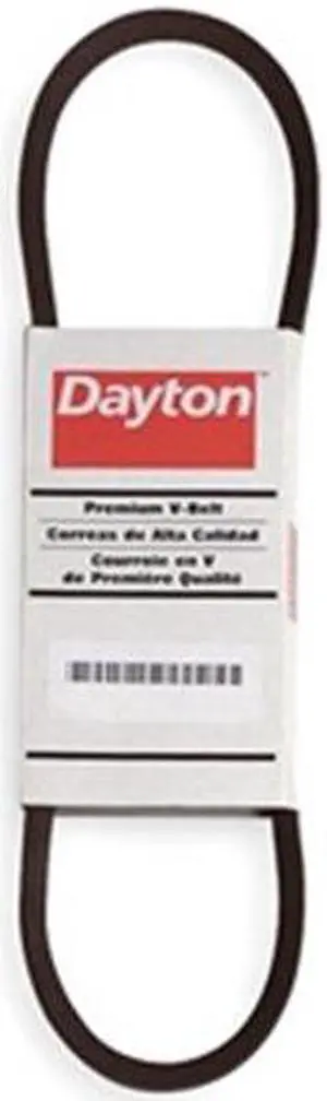 DAYTON 13W530 BX49 Cogged, Classical V-Belt, 52 in Outside Length, 21/32 in Top
