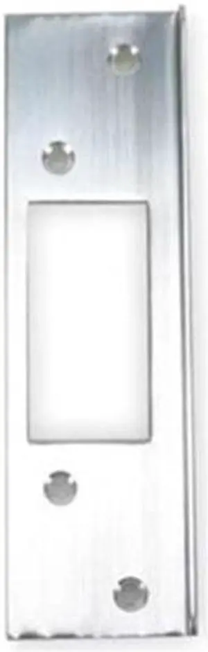 ZORO SELECT 2MDH5 Door Latch Guard, Aluminum, Aluminum, 6"L x 1-3/4"W