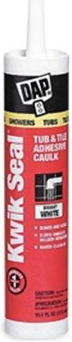 DAP 70798-18032 Acrylic Latex Adhesive Caulk, 10 oz, Cartridge, White, Acrylic