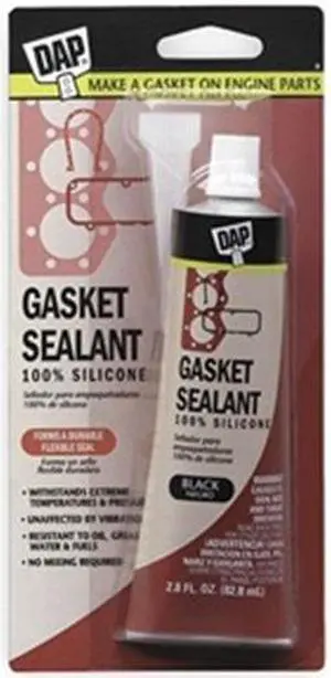 DAP 00754 Oil-Resistant Gasket Sealant, 2.8 oz, Black, Temp Range -40 to 400