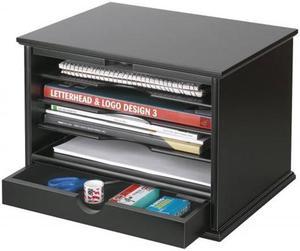 Victor Wood Desktop Organizer, Midnight Black Collection - by Victor Technology