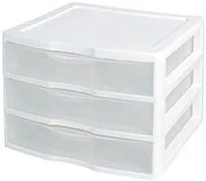 Sterilite 3-Drawer Organizer - ClearView Wide 2093 - by Sterilite Sterilite 3-Drawer Organizer - ClearView Wide 2093 - by Sterilite