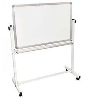 Luxor MB3624WW Mobile Magnetic Whiteboard - 36" x 24" - White Surface, Silver Aluminum Frame