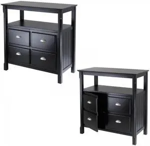 Timber Buffet Table With Two Doors By Winsome Wood