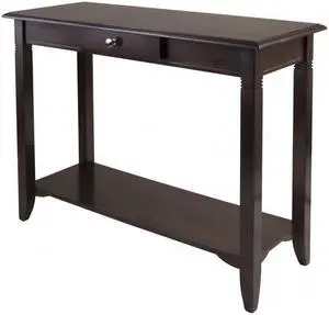 Banded Cappuccino Console Table - by Winsome Trading