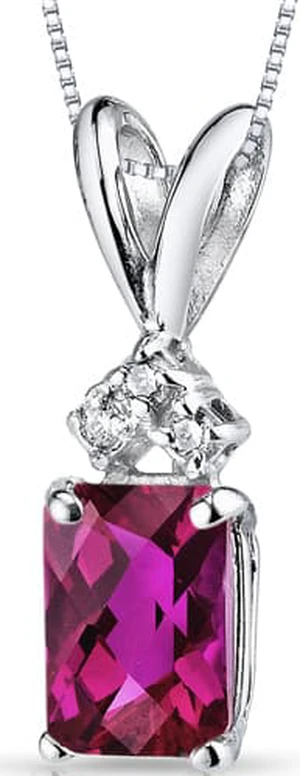 14 kt White Gold Radiant Cut 1.25 ct Ruby Pendant 14 kt White Gold Radiant Cut 1.25 ct Ruby Pendant