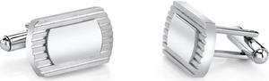 ID Style Lined Stainless Steel Cufflinks