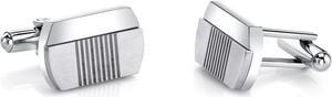 Abstract Modern Layered Stainless Steel Cufflinks