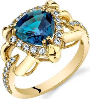 Oravo 14K Yellow Gold 2.25 carat Created Alexandrite Homage Ring