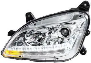 United Pacific 35779 Chrome Projection Headlight With LED Sequential Turn and DRL For 2011+ Peterbilt 579/587 - Driver