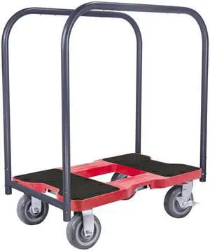 Snap-Loc 1800 Lb Super-Duty Professional E-Track Panel Cart Dolly Red, Safely Moves More In Less Time With Easy Rolling Casters, Removeable Panel Bars, Optional E-Strap Safety Attachment! SL1800PC6R