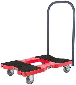 Snap-Loc 1500 Lb Industrial Strength Professional E-Track Push Cart Dolly Red SL1500P4R