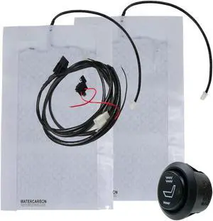 Crimestopper Universal Dual Electronic Temperature Heated Seat Kit - Carbon Fiber HSK150