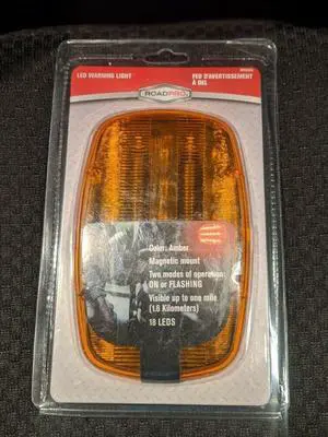 RoadPro LED Warning Light with Magnet Mount - Amber Lens RP6350A