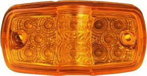 RoadPro 4"x2" LED Diamond Lens "Double Bubble" Sealed Light, Amber RP1375ADL