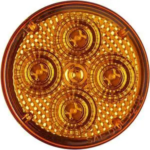 RoadPro 2.5" Round LED Diamond Lens Sealed Light with 2-Pin Connection, Amber RP1010ADL