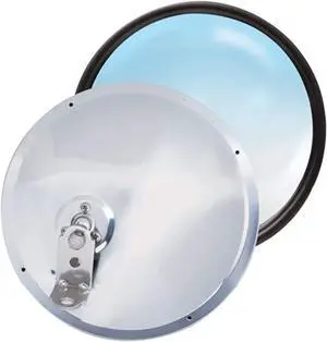 RoadPro 7.5" Stainless Steel Adjustable Convex Mirror, Offset Stud RP-20SOS