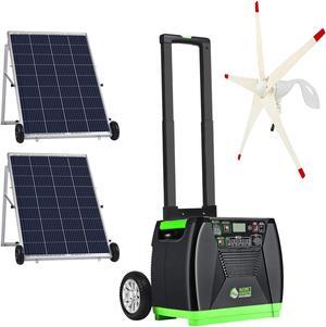 Nature's Generator Elite Gold - WE System:3600W Solar & Wind Powered Pure Sine Wave Off-Grid Nature's Generator Elite+2pcs 100W Solar Panel+Wind Turbine HKNGAUELW