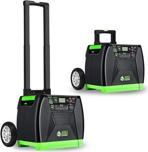 Nature's Generator Elite with Cart -3600w Solar and Wind Powered Generator in Quiet Operation with 12V DC port,2 USB ports,3 AC outlets and 120V 30amp pure sine wave AC outlet HKNGGNEL