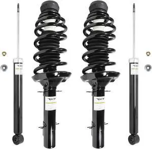 Unity Automotive 4-11100-257010-001 Fnt & Rr Complete Strut Assembly Shock Kit For 1998-2010 Volkswagon Beetle, 1999-2006 Volkswagon Golf, 1999-2005 Volkswagon Jetta