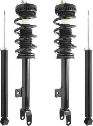 Unity Automotive 4-11630-253600-001 Fnt & Rr Complete Strut Assembly Shock Kit For 2012-2107 Dodge Challenger, 2012-2017 Dodge Charger