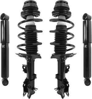 Unity Automotive 4-11185-259970-001 Fnt & Rr Complete Strut Assembly Shock Kit For 2012-2017 Hyundai Accent